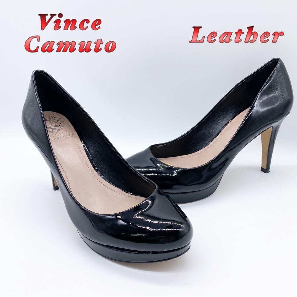 Vince Camuto- Black Patent Leather Classic Heel 8